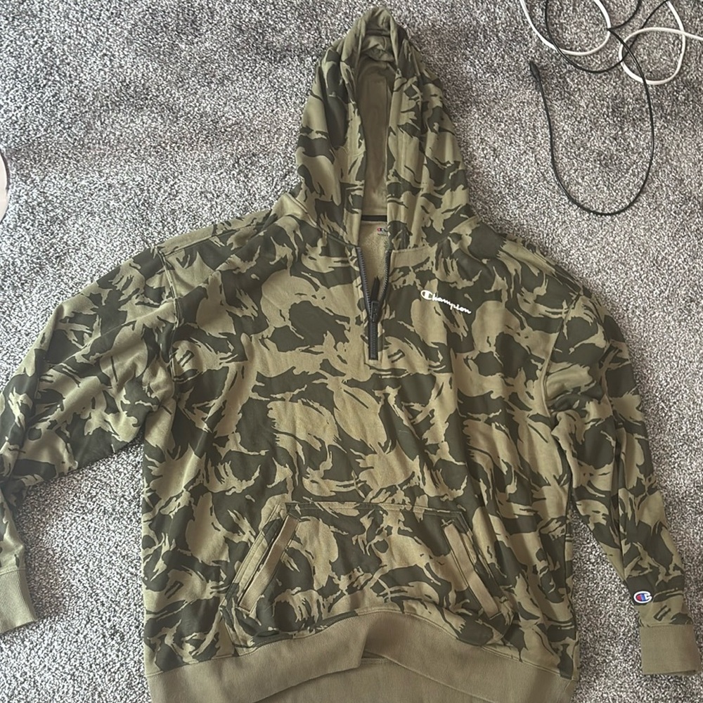 Champion Green Zip Up Sweater